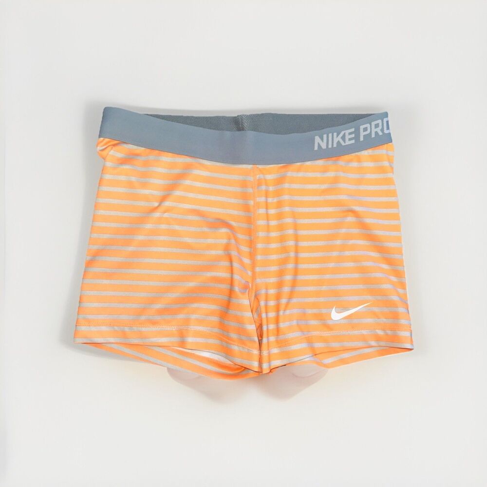 Nike Pro Dri-Fit XL Orange Gray Compression Shorts 3" Inseam Gorpcore